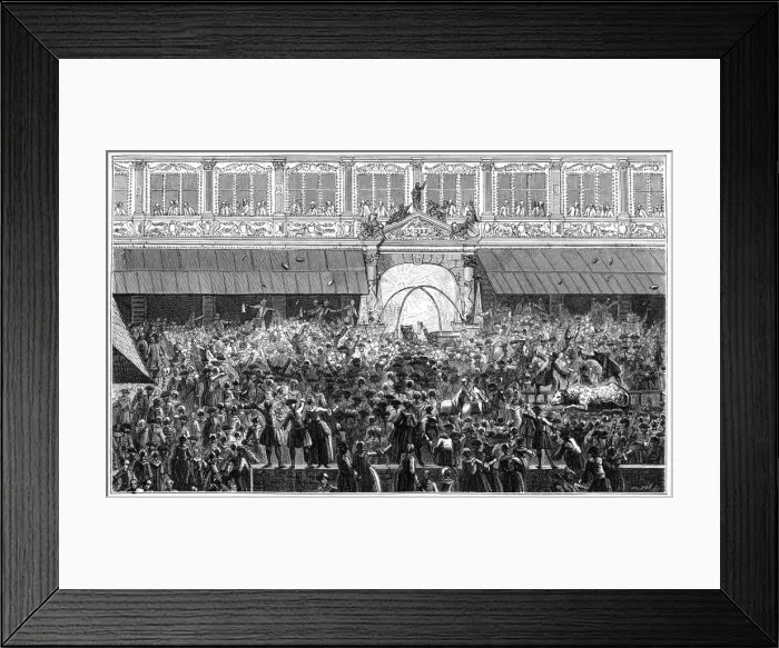 Framed Print : Distribution Of Food, Strasbourg, 1744, (1885). Artist: Weis and Lebas Framed Print : Distribution Of Food, Strasbourg, 1744, (1885). Artist: Weis and Lebas