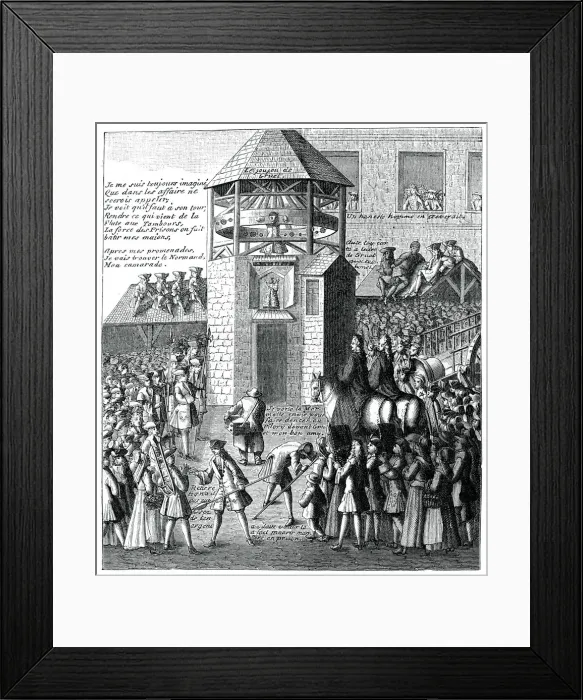 Framed Print : Pillory In The Market, (1885) Framed Print : Pillory In The Market, (1885)