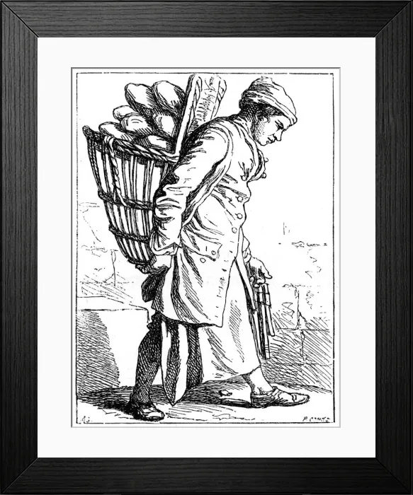 Framed Print : The Baker, (1885). Artist: Bouchardon Framed Print : The Baker, (1885). Artist: Bouchardon