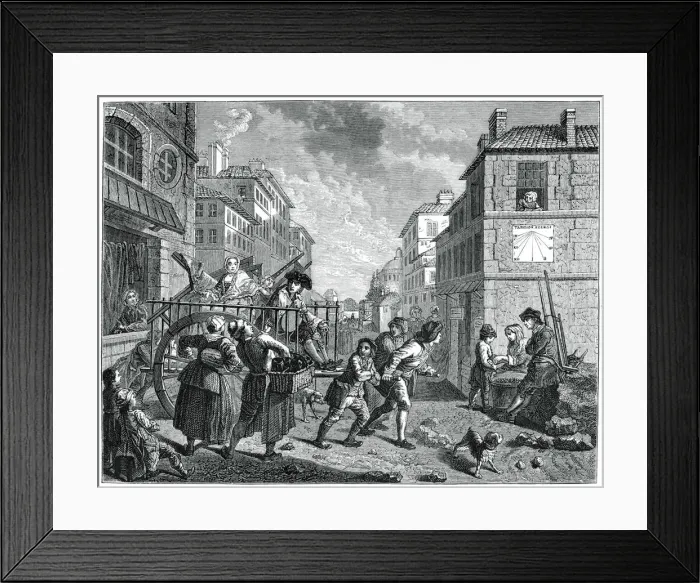 Framed Print : The Removal Of The Painter, (1885). Artist: Jeaurat Framed Print : The Removal Of The Painter, (1885). Artist: Jeaurat