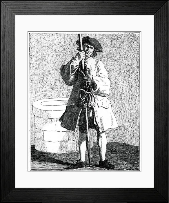 Framed Print : A Well Cleaner, 1737-1742. Artist: Bouchardon Framed Print : A Well Cleaner, 1737-1742. Artist: Bouchardon
