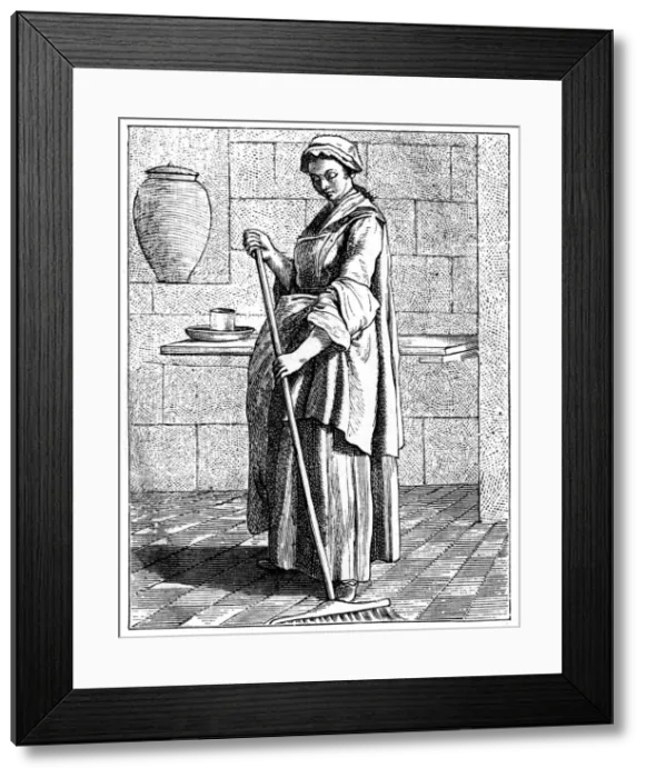 Framed Print : A Sweeper, 1737-1742. Artist: Bouchardon Framed Print : A Sweeper, 1737-1742. Artist: Bouchardon