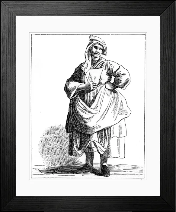 Framed Print : Woman dealing in old hats, 1737-1742. Artist: Bouchardon Framed Print : Woman dealing in old hats, 1737-1742. Artist: Bouchardon