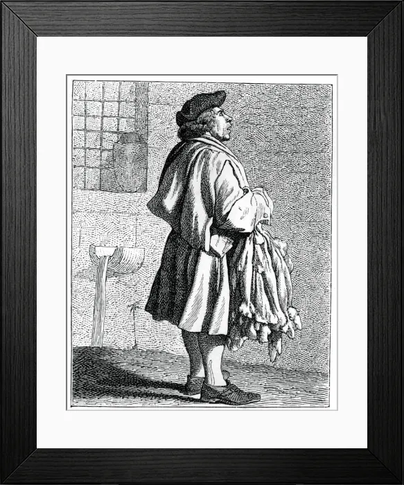 Framed Print : Rabbit Skins!, 1737-1742. Artist: Bouchardon Framed Print : Rabbit Skins!, 1737-1742. Artist: Bouchardon