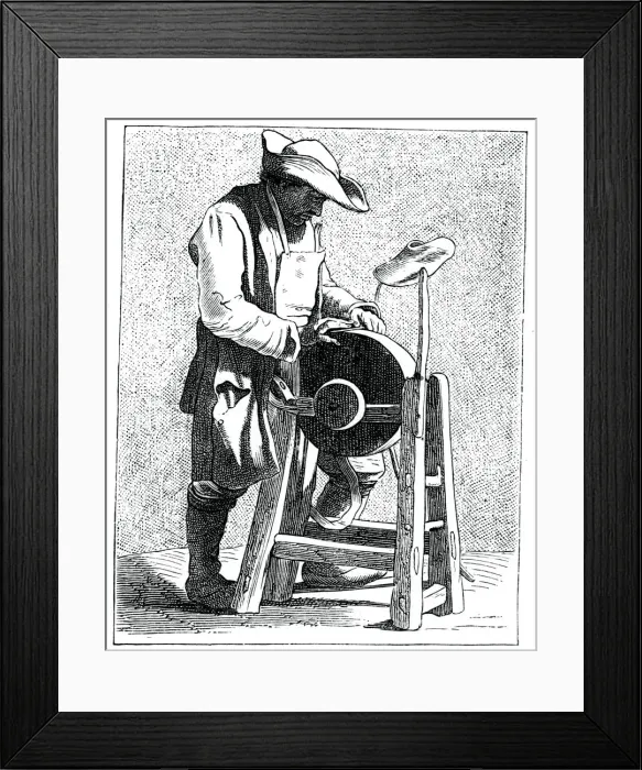 Framed Print : Knife Grinder, 1737-1742. Artist: Bouchardon Framed Print : Knife Grinder, 1737-1742. Artist: Bouchardon