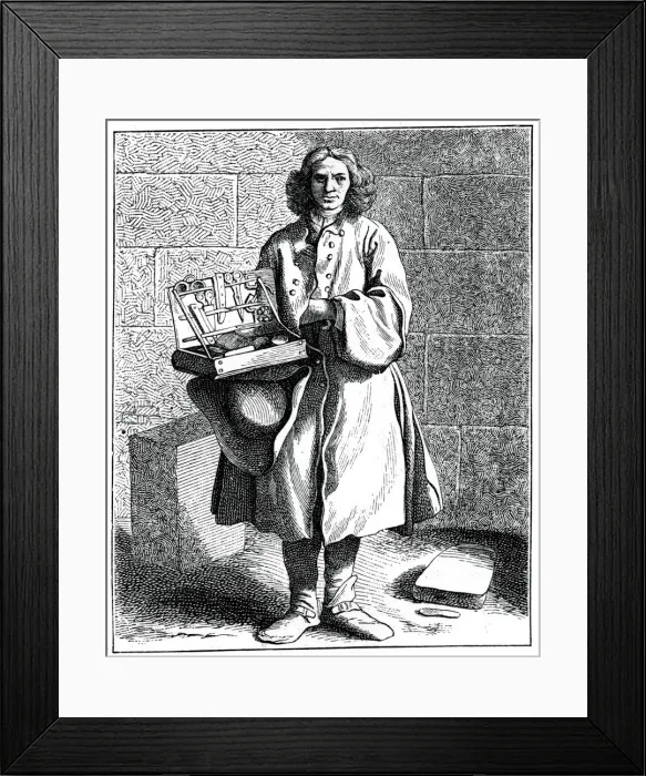 Framed Print : Scissors Or Knives, 1737-1742. Artist: Bouchardon Framed Print : Scissors Or Knives, 1737-1742. Artist: Bouchardon