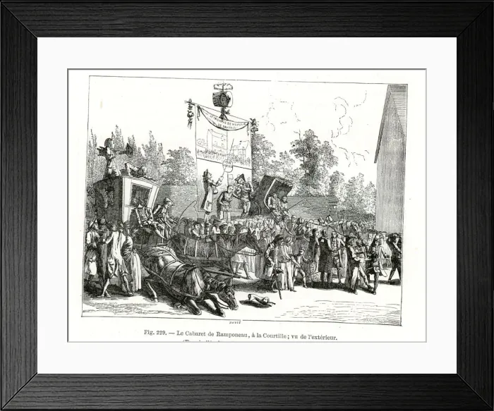 Framed Print : The Cabaret Of Ramponneau, (1885) Framed Print : The Cabaret Of Ramponneau, (1885)