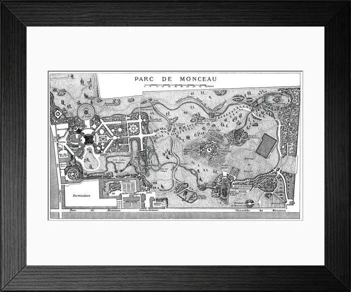 Framed Print : Plan Of Monceau Park, Paris, 1778, (1885) Framed Print : Plan Of Monceau Park, Paris, 1778, (1885)