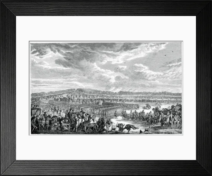 Framed Print : Review Of The Swiss Guard, (1885). Artist: Moreau Framed Print : Review Of The Swiss Guard, (1885). Artist: Moreau
