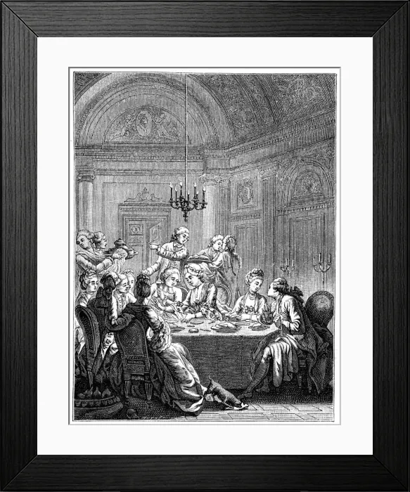 Framed Print : The Supper, (1885). Artist: Masquelier Framed Print : The Supper, (1885). Artist: Masquelier