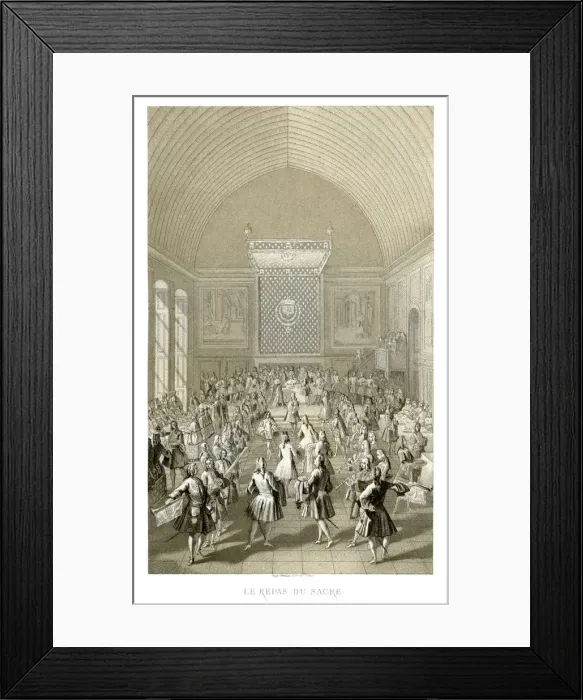 Framed Print : The Coronation Meal, 1715, (1885). Artist: Urrabieta Framed Print : The Coronation Meal, 1715, (1885). Artist: Urrabieta