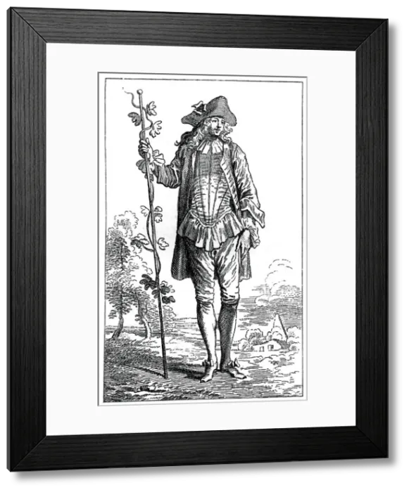 Framed Print : Peasant Costume, (1885). Artist: Jean-Antoine Watteau Framed Print : Peasant Costume, (1885). Artist: Jean-Antoine Watteau