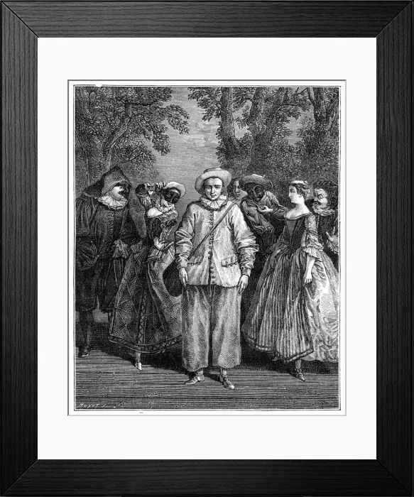 Framed Print : The Italian Theatre, (1885). Artist: Lancret Framed Print : The Italian Theatre, (1885). Artist: Lancret