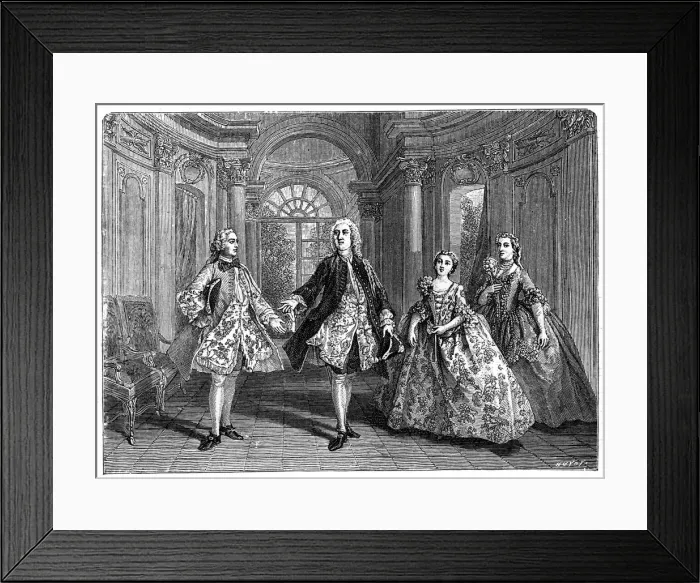 Framed Print : The Glorious Comedy Of Destouches, (1885). Artist: Lancret Framed Print : The Glorious Comedy Of Destouches, (1885). Artist: Lancret