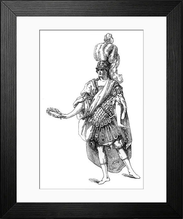 Framed Print : Costume From The French Theatre, (1885). Artist: Moreau Framed Print : Costume From The French Theatre, (1885). Artist: Moreau