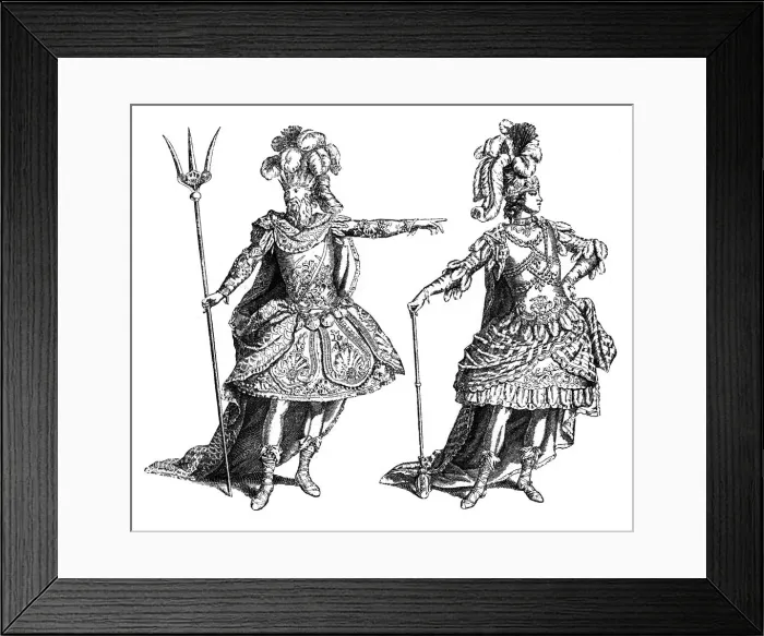 Framed Print : Neptune Costume, African Costume, 1885. Artist: Martin Framed Print : Neptune Costume, African Costume, 1885. Artist: Martin