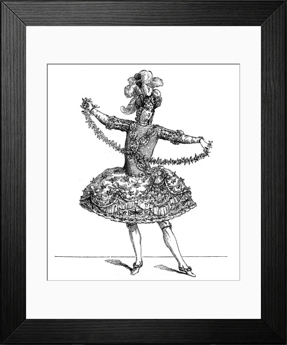 Framed Print : Ballet Costume, (1885). Artist: Martin Framed Print : Ballet Costume, (1885). Artist: Martin