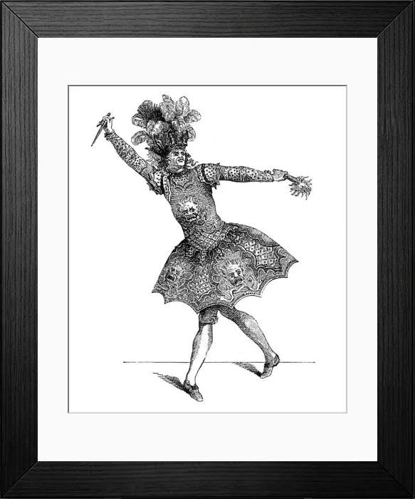 Framed Print : Ballet Costume, (1885). Artist: Martin Framed Print : Ballet Costume, (1885). Artist: Martin