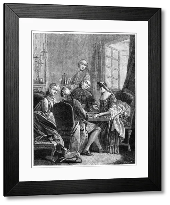 Framed Print : The Count In The Living Room, (1885). Artist: Eisen Framed Print : The Count In The Living Room, (1885). Artist: Eisen