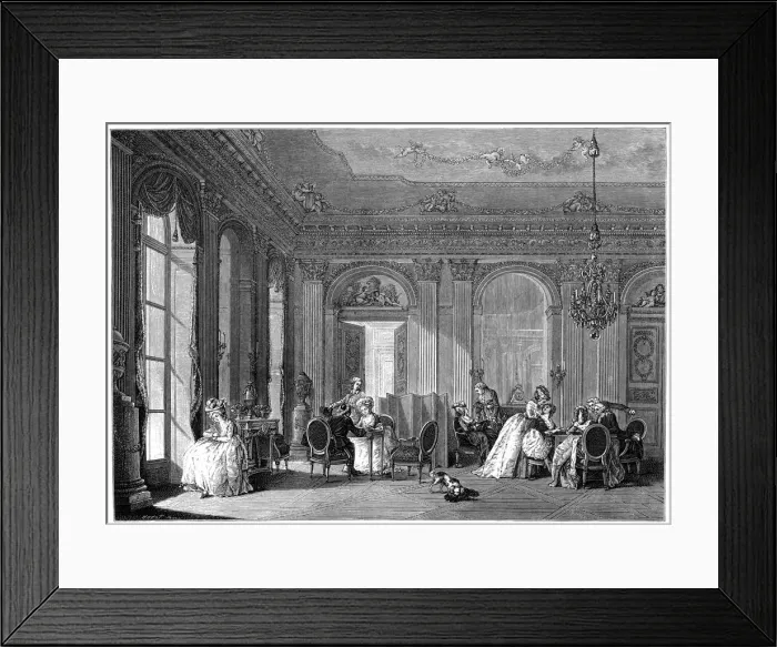 Framed Print : Louis Quinze Living-Room, (1885). Artist: Lawrence Framed Print : Louis Quinze Living-Room, (1885). Artist: Lawrence