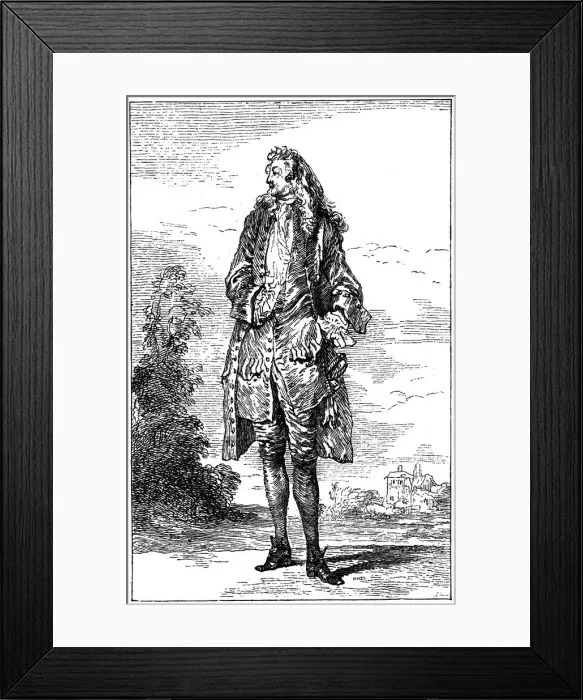Framed Print : Man In French Costume, (1885). Artist: Jean-Antoine Watteau Framed Print : Man In French Costume, (1885). Artist: Jean-Antoine Watteau