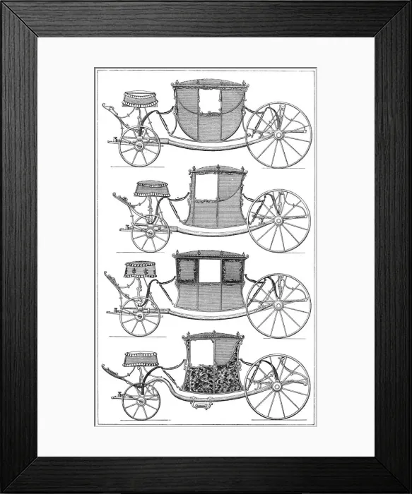 Framed Print : Carriages, 1885 Framed Print : Carriages, 1885