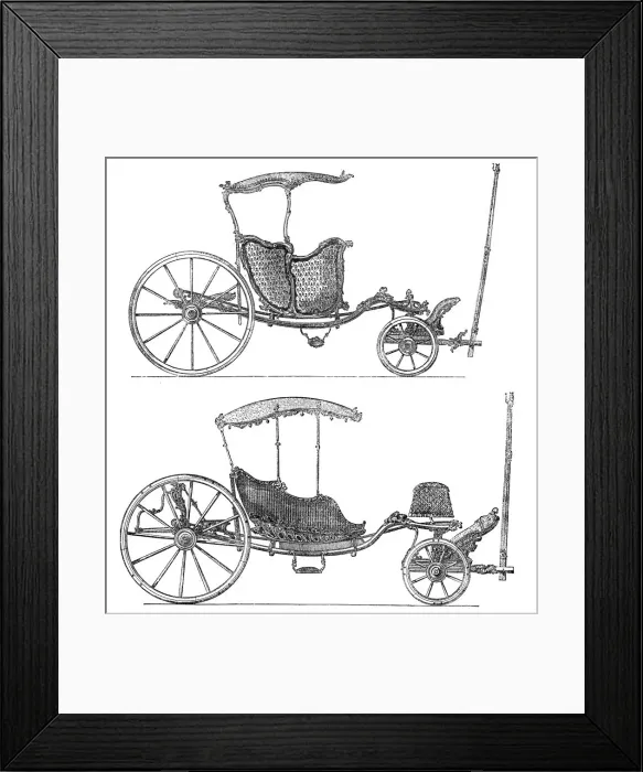Framed Print : Carriages, (1885). Artist: Lucotte Framed Print : Carriages, (1885). Artist: Lucotte