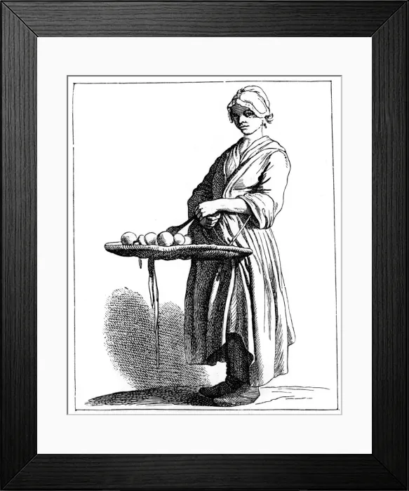 Framed Print : Fruit Seller, 1737-1742. Artist: Bouchardon Framed Print : Fruit Seller, 1737-1742. Artist: Bouchardon