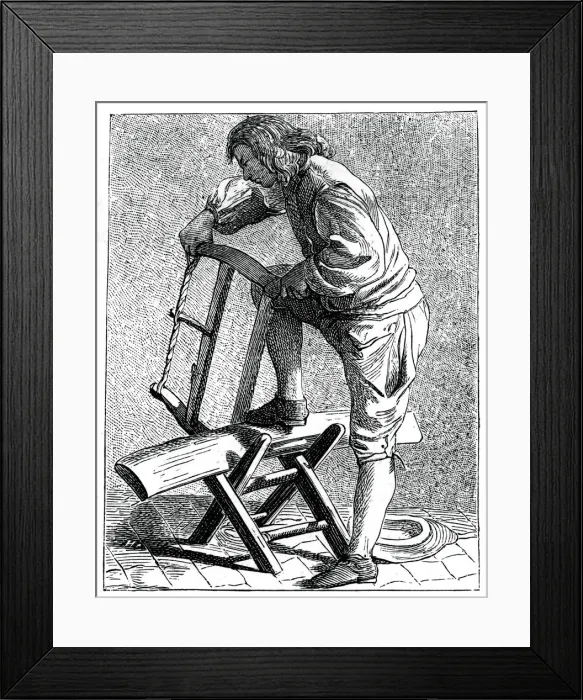 Framed Print : A Wood Cutter, 1737-1742. Artist: Bouchardon Framed Print : A Wood Cutter, 1737-1742. Artist: Bouchardon