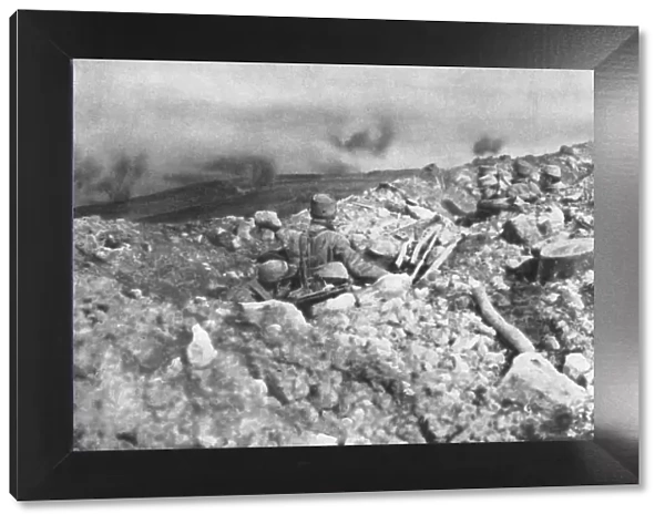 French artillery assault on the Eparges ridge, near Verdun, France, 2 August 1915