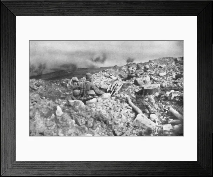 Framed Print : French artillery assault on the Eparges ridge, near Verdun, France, 2 August 1915 Framed Print : French artillery assault on the Eparges ridge, near Verdun, France, 2 August 1915
