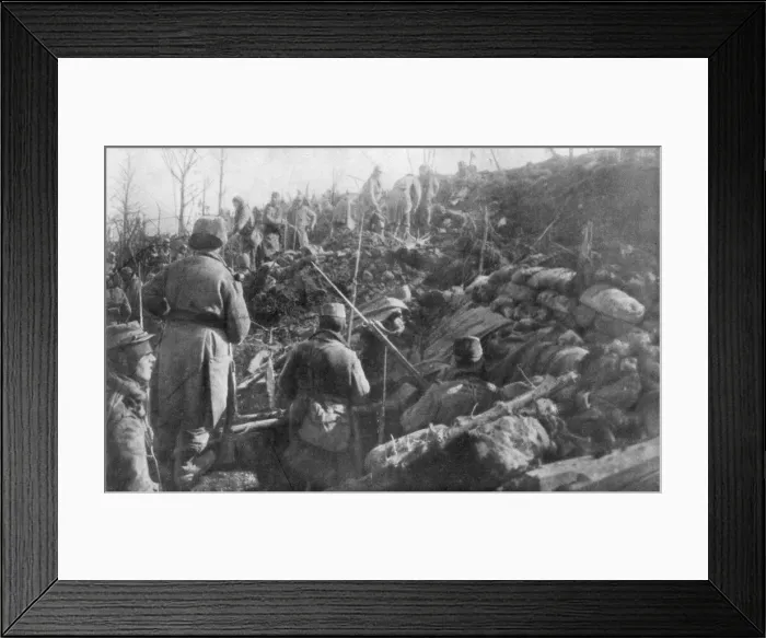 Framed Print : Abandoned German trenches, Eparges ridge, near Verdun, France, August 1915 Framed Print : Abandoned German trenches, Eparges ridge, near Verdun, France, August 1915