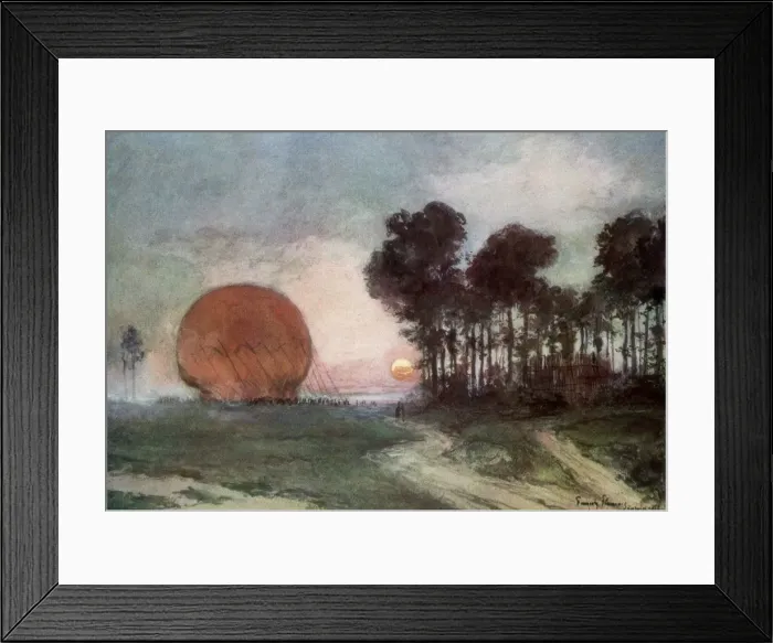 Framed Print : The Return of the Balloon, Artois, France, 10 June 1915, (1926). Artist: Francois Flameng Framed Print : The Return of the Balloon, Artois, France, 10 June 1915, (1926). Artist: Francois Flameng