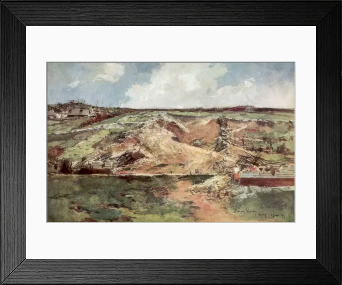 Framed Print : The Funnel of Carency, Artois, France, June 1915, (1926). Artist: Francois Flameng Framed Print : The Funnel of Carency, Artois, France, June 1915, (1926). Artist: Francois Flameng