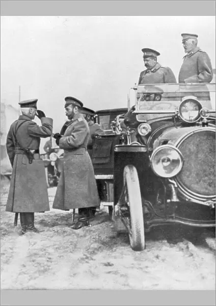 Tsar Nicholas II visiting the Russian front, May 1915