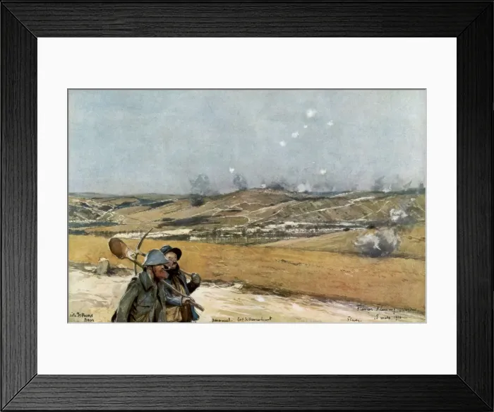 Framed Print : The Hills and Fort of Douaumont, Verdun, France, 18 March 1916, (1926) Framed Print : The Hills and Fort of Douaumont, Verdun, France, 18 March 1916, (1926)