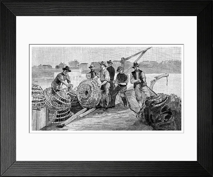 Framed Print : Fishermans Jetty, 1886 Framed Print : Fishermans Jetty, 1886