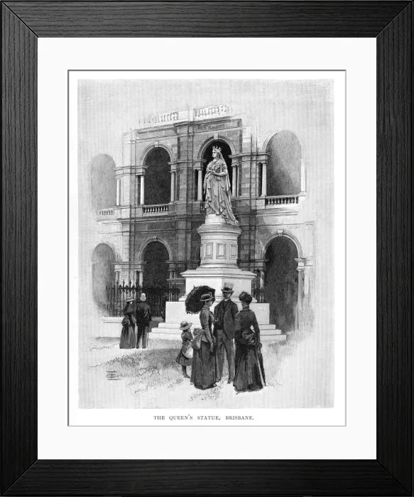 Framed Print : The Queens Statue, Brisbane, Australia, 1886 Framed Print : The Queens Statue, Brisbane, Australia, 1886