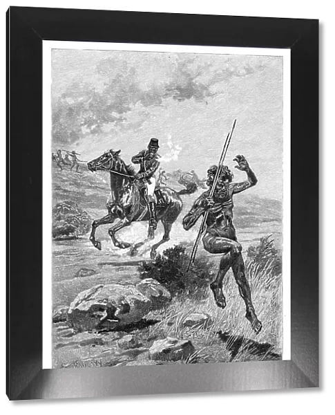 Native Troopers Dispersing A Camp, Australia, 1886. Artist: Frank P Mahony