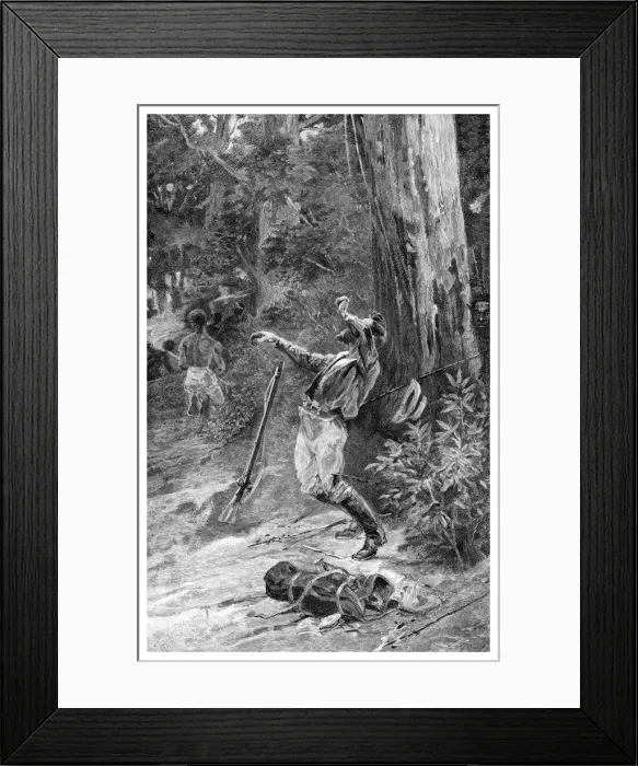Framed Print : The Death Of Kennedy, Queensland, Australia, 1848, (1886) Framed Print : The Death Of Kennedy, Queensland, Australia, 1848, (1886)