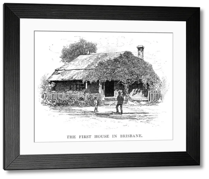 Framed Print : The First House In Brisbane, Australia, 1886. Artist: Georgius Framed Print : The First House In Brisbane, Australia, 1886. Artist: Georgius