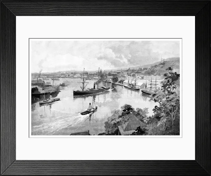Framed Print : Brisbane From Bowen Terrace, 1886