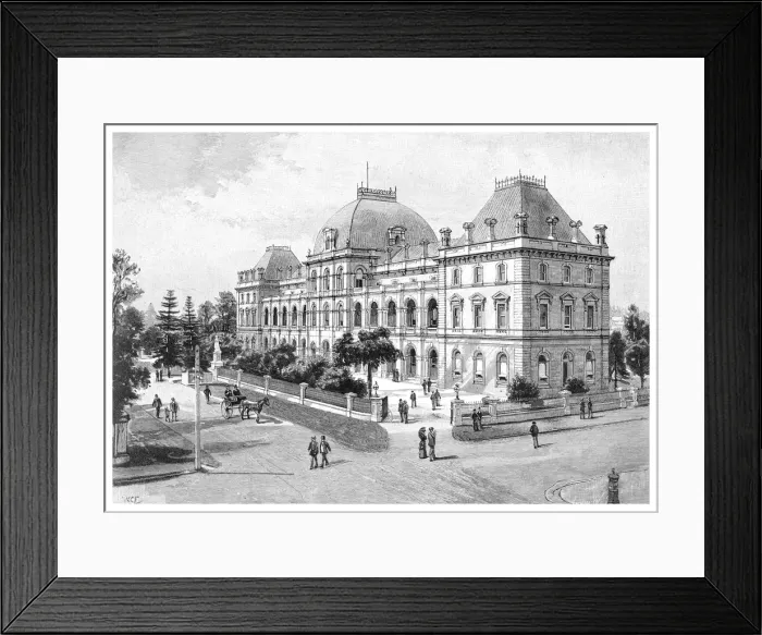 Framed Print : Parliament House, Brisbane, Australia, 1886 Framed Print : Parliament House, Brisbane, Australia, 1886