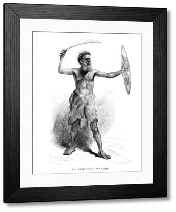 Framed Print : An Aboriginal Warrior, 1886 Framed Print : An Aboriginal Warrior, 1886
