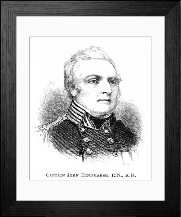 Framed Print : Captain John Hindmarsh, RN, KH, 1886 Framed Print : Captain John Hindmarsh, RN, KH, 1886