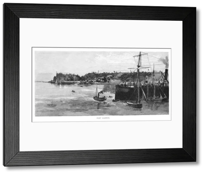 Framed Print : Port Darwin, 1886. Artist: Albert Henry Fullwood Framed Print : Port Darwin, 1886. Artist: Albert Henry Fullwood