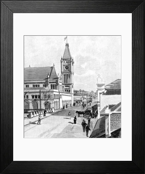 Framed Print : Howick Street, Perth, Australia, 1886 Framed Print : Howick Street, Perth, Australia, 1886