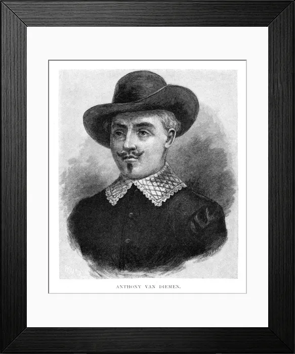 Framed Print : Anthony van Diemen, Dutch colonial governor, (1886). Artist: J Johnson Framed Print : Anthony van Diemen, Dutch colonial governor, (1886). Artist: J Johnson