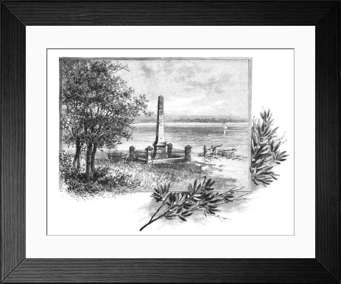 Framed Print : Captain Cooks landing place, Botany Bay, New South Wales, Australia, 1886 Framed Print : Captain Cooks landing place, Botany Bay, New South Wales, Australia, 1886