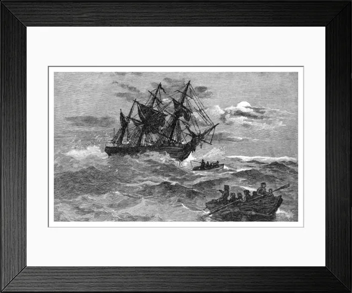 Framed Print : The Endeavour on the reef, Australia, 1770 (1886) Framed Print : The Endeavour on the reef, Australia, 1770 (1886)